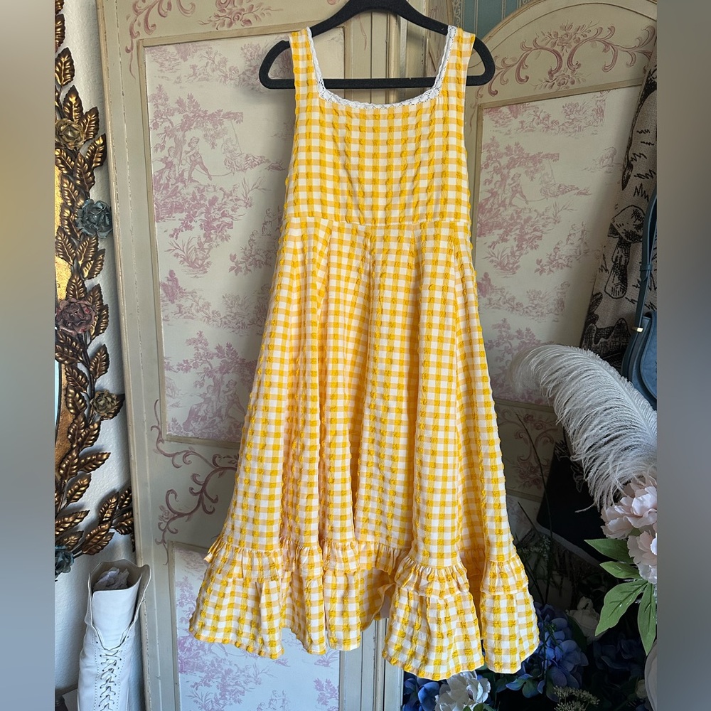 JessaKae Sunny Yellow gingham Daze Kids Dress
